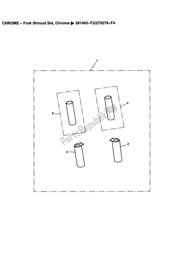 Wszystkie części do Fork Shroud Set >281465-f2/279278-f4 Triumph America Carburettor 790 2002 - 2007